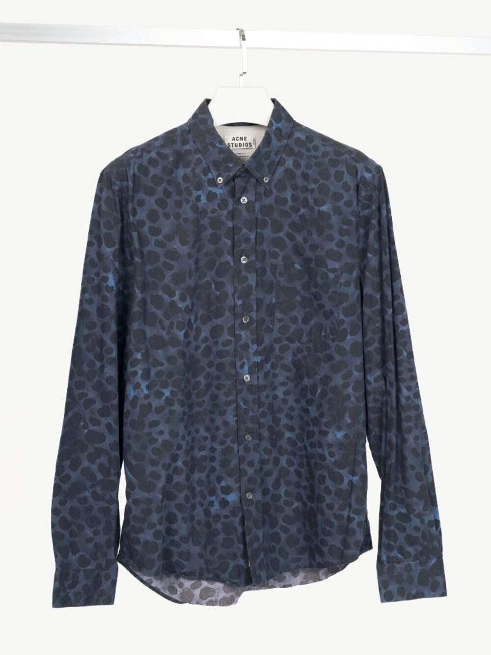 Acne Studios Isherwood Blue Animal Printed Buttoned Shirt